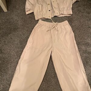 Women's Cream Pant Set